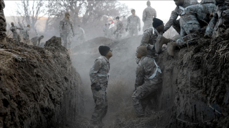 The 4th Infantry Division’s huge obstacle course looked like the zombie apocalypse