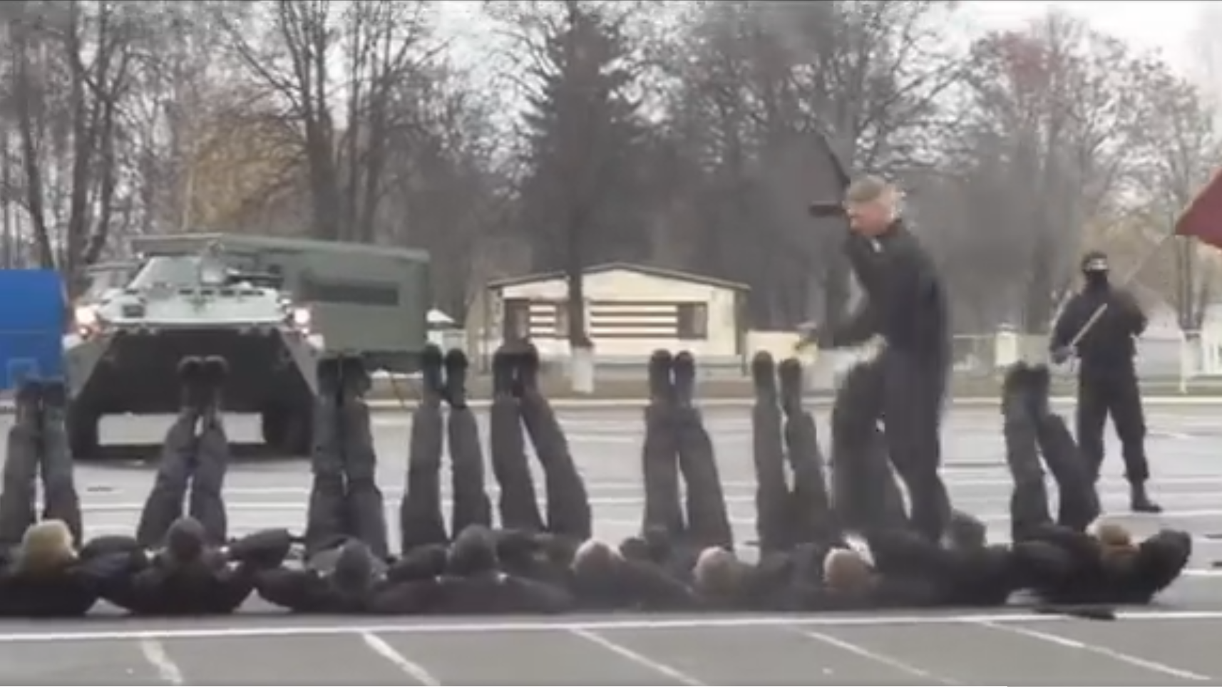 Why are Belarusian soldiers breakdancing and doing flips?