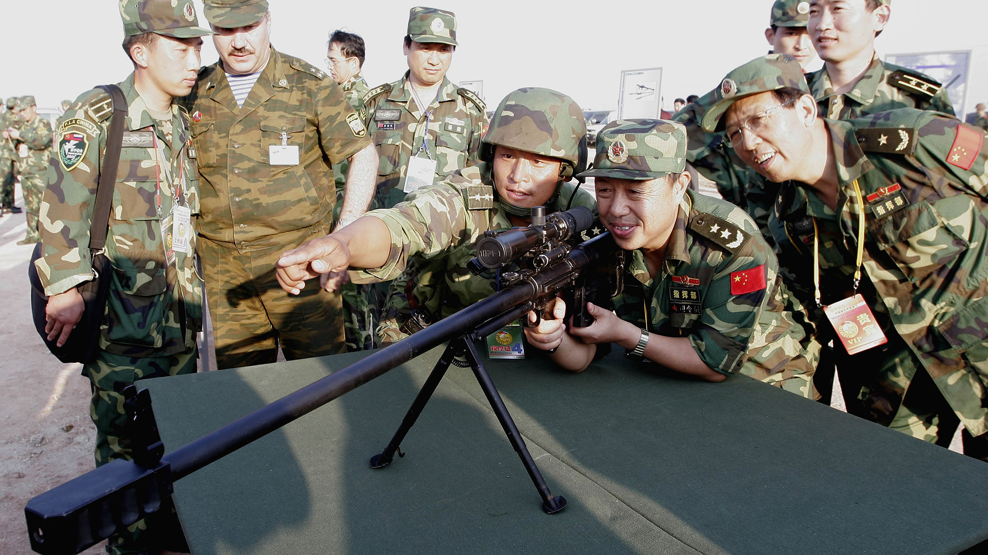 Chinese and Russian troops