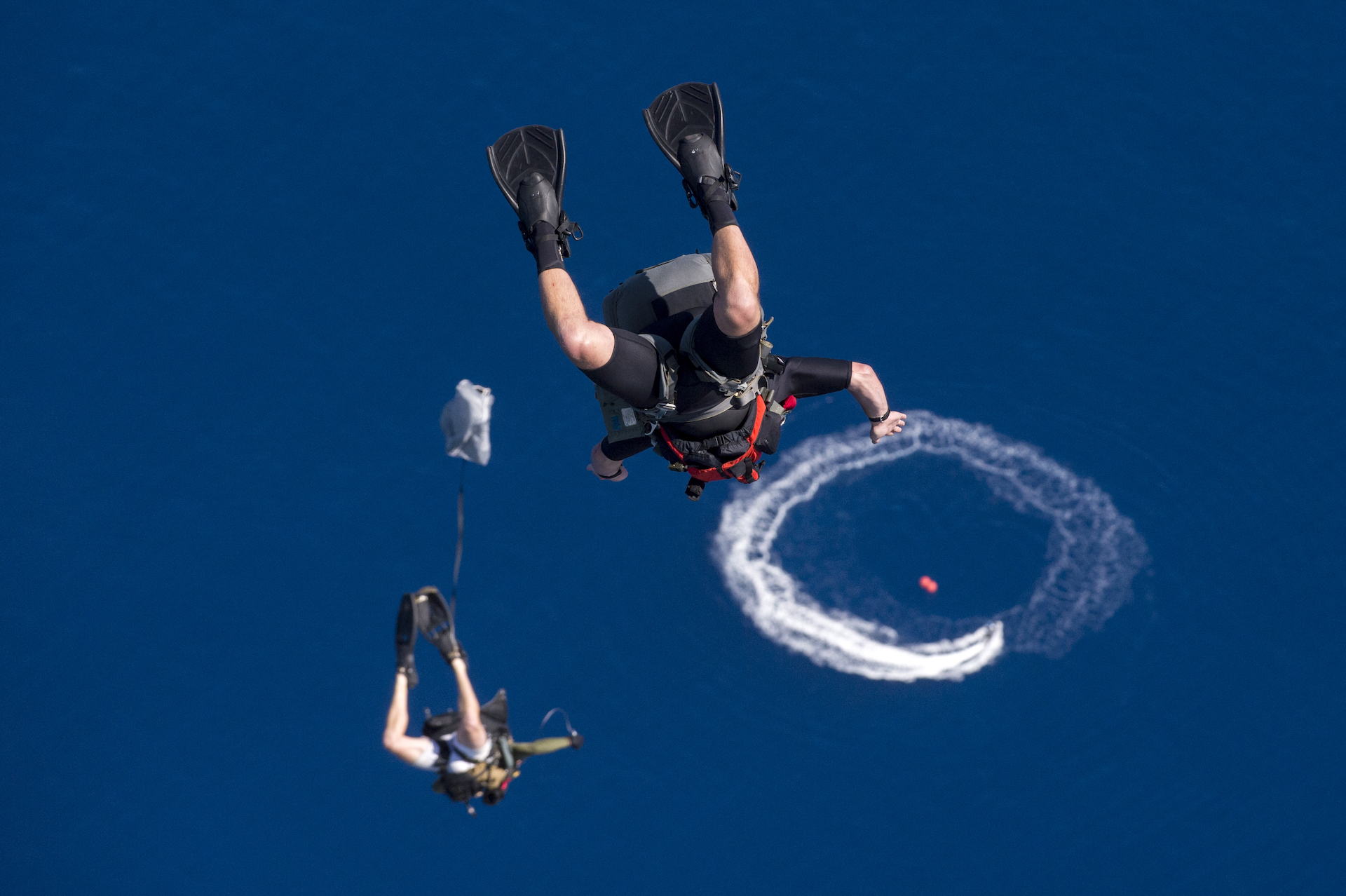 pararescue air force boat nasa water jump