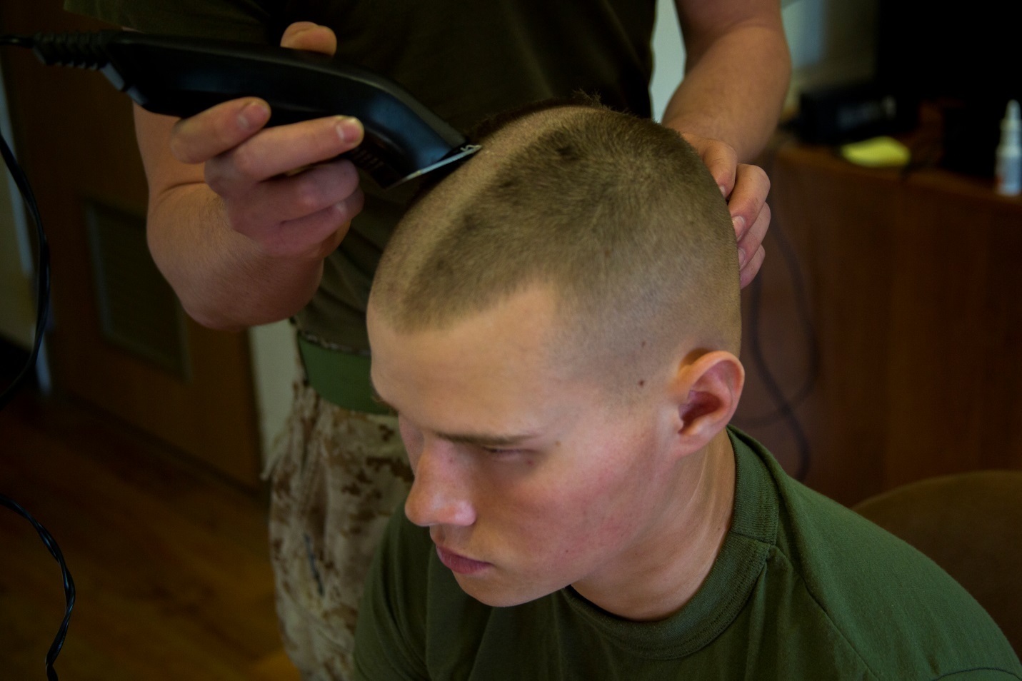 government shutdown marine head shave