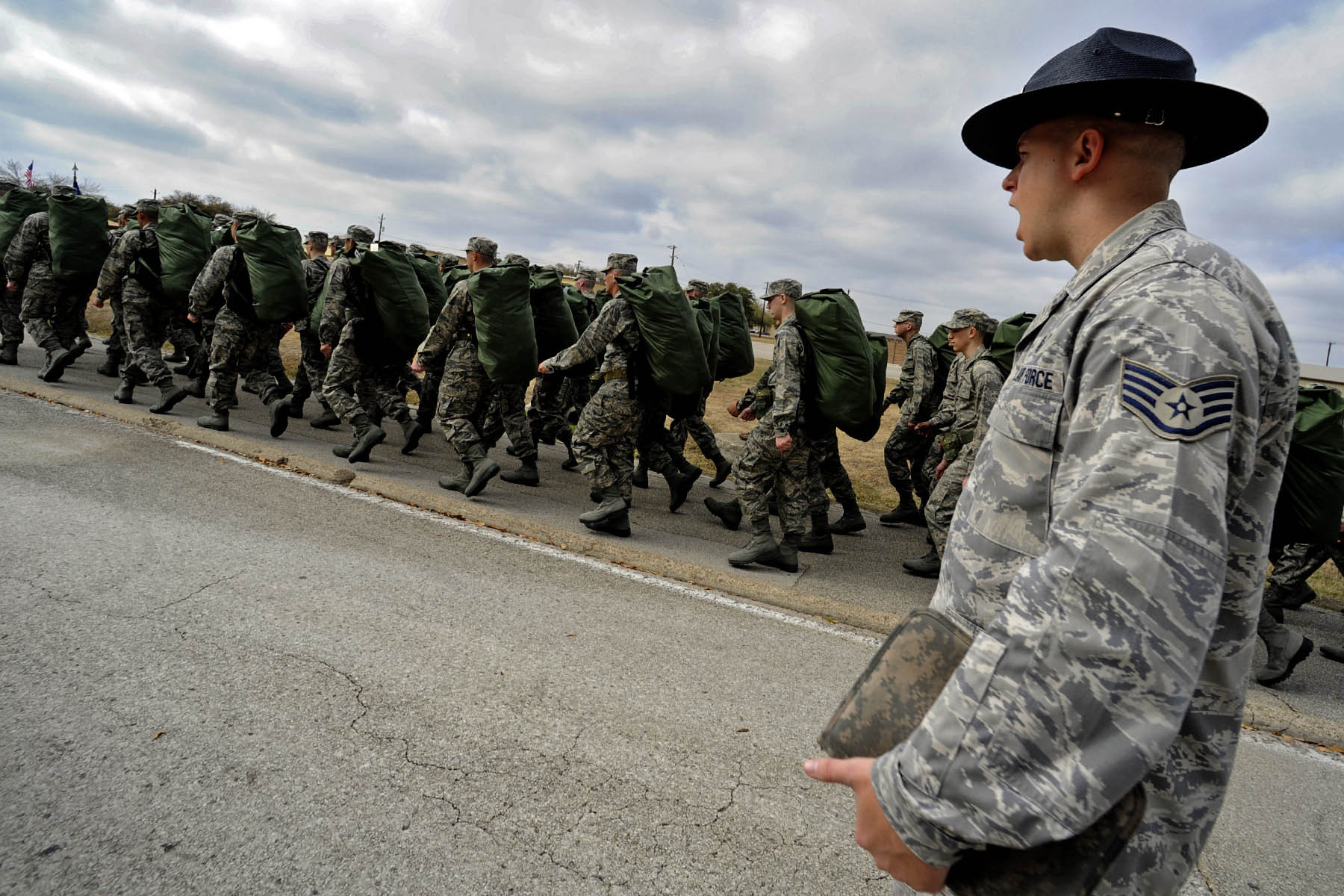 Recruits in training