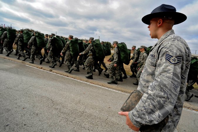 Recruits in training