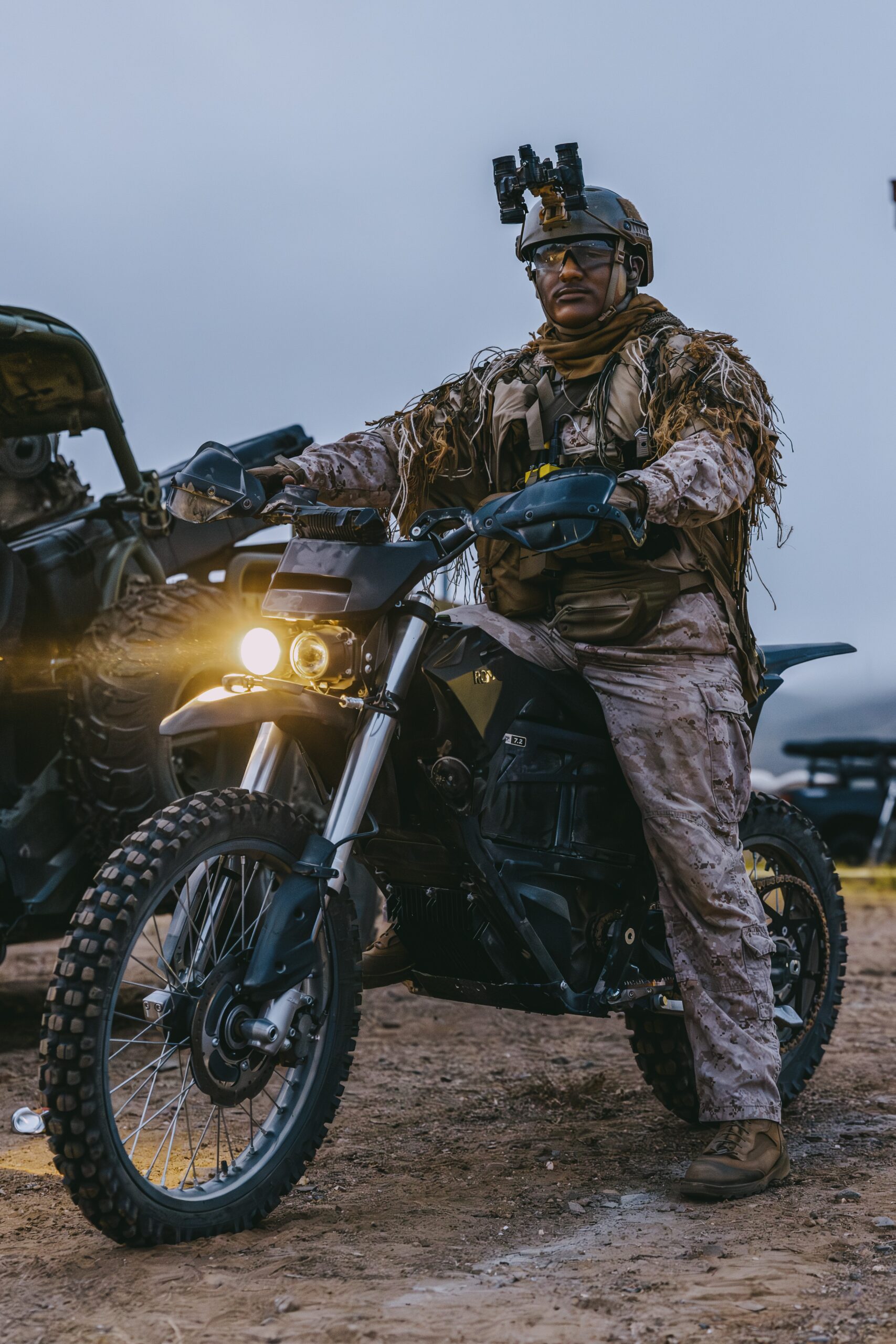 Recon Marines on dirt bikes