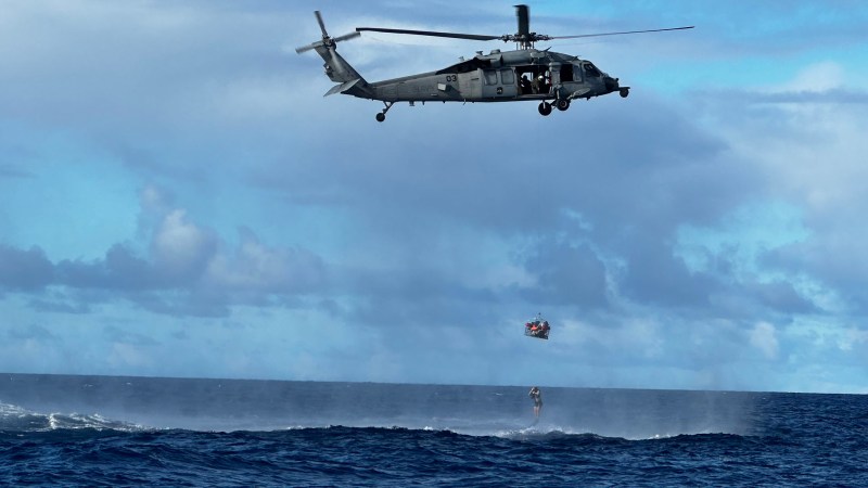 Navy and Coast Guard rescue three lost scuba divers near Guam