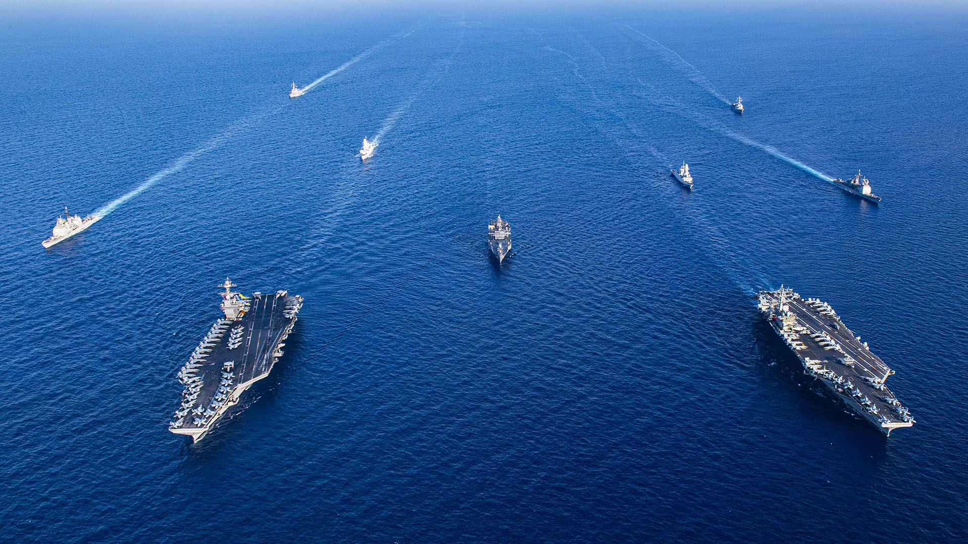 USS Gerald R. Ford and USS Dwight D. Eisenhower