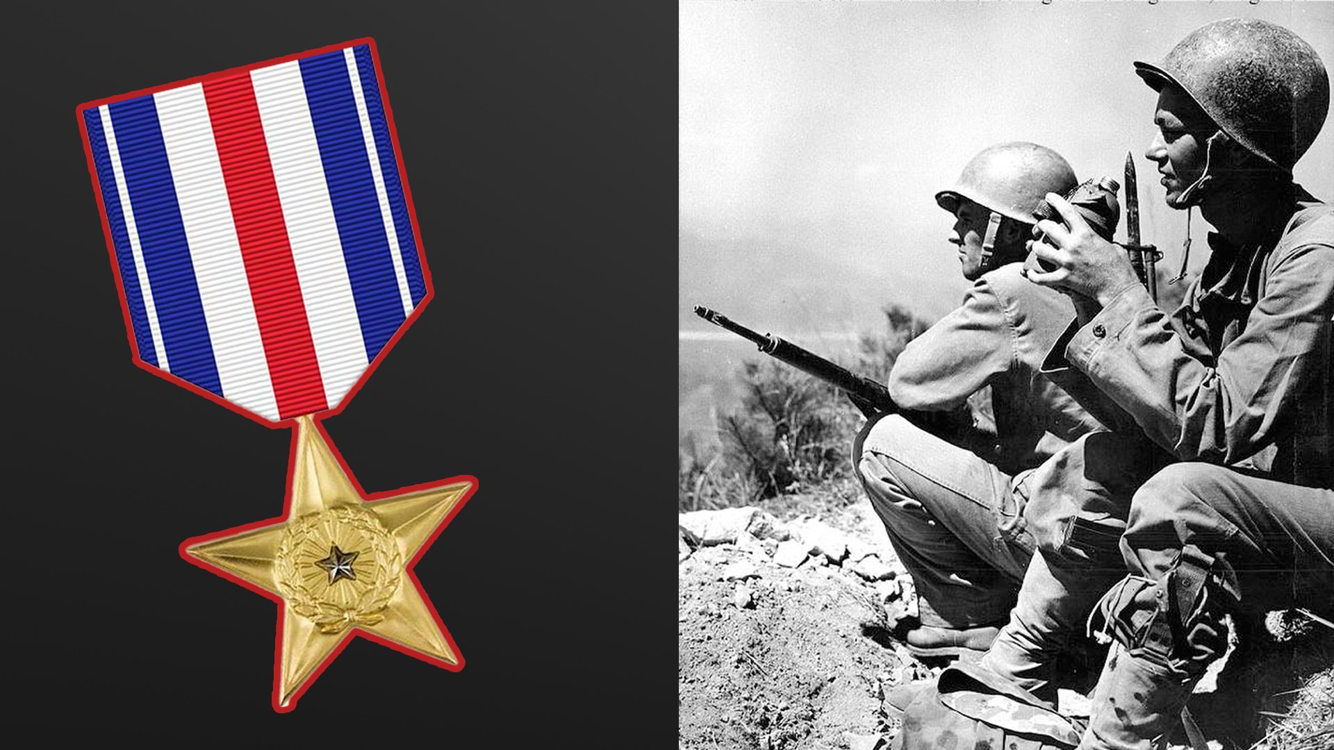 Two Marines sit atop an objective hill overlooking the Naktong River in Korea after fighting their way to the top on Aug. 19, 1950. 2nd Lt. Nickolas Arkadis was awarded the Silver Star for leading an undermanned assault on two hills during the battle.