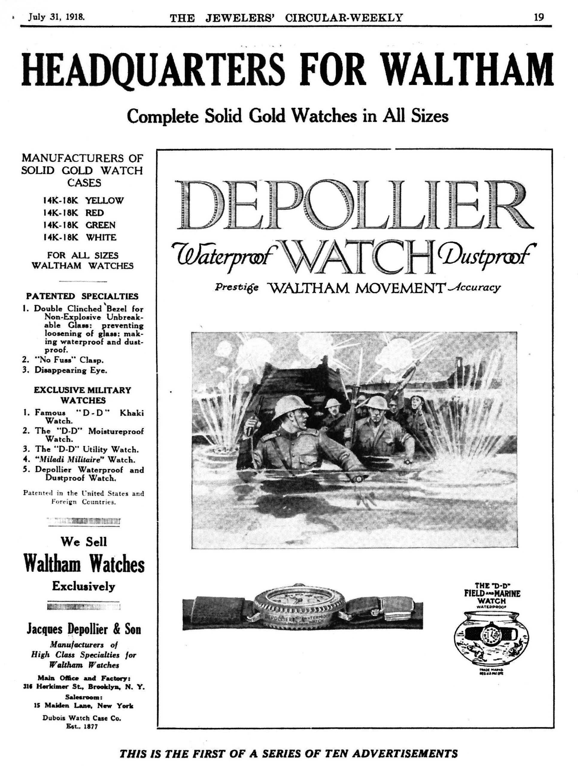 World War I watches