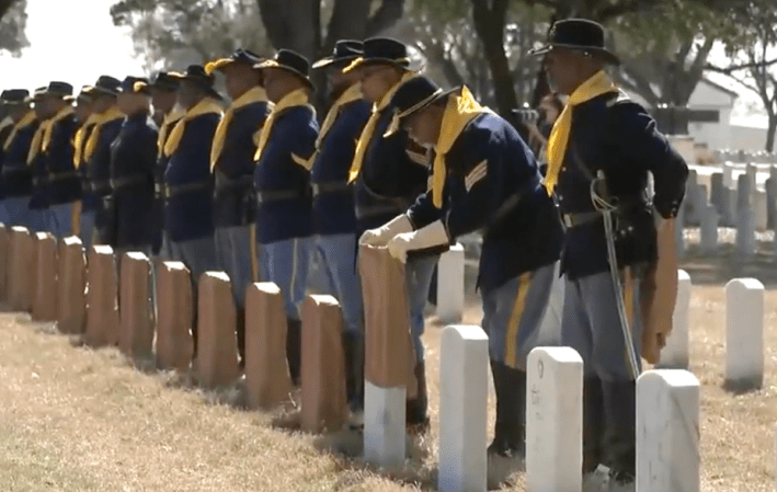 New headstones unveiled for wrongly executed Buffalo Soldiers