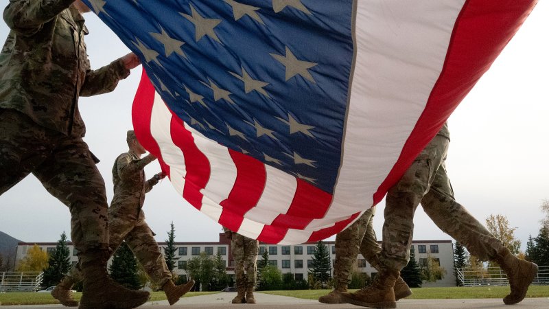 Folded flag