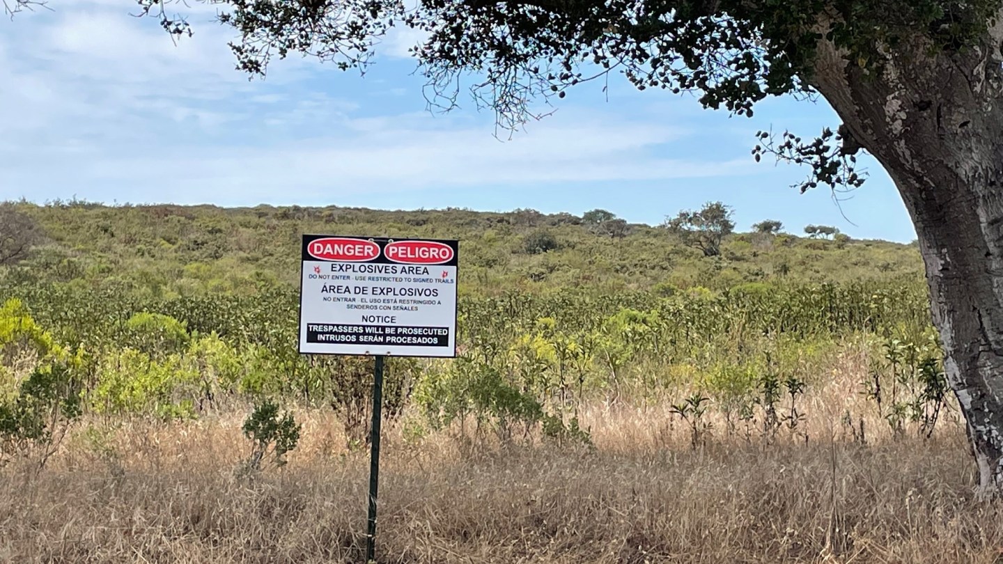 Old Fort Ord warns hikers of unexploded ordnance on trails