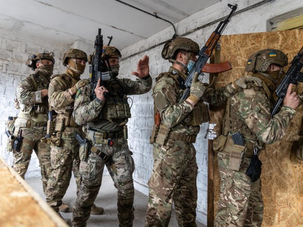 Soldiers partaking in an multi-nation military exercise called Trojan Footprint.