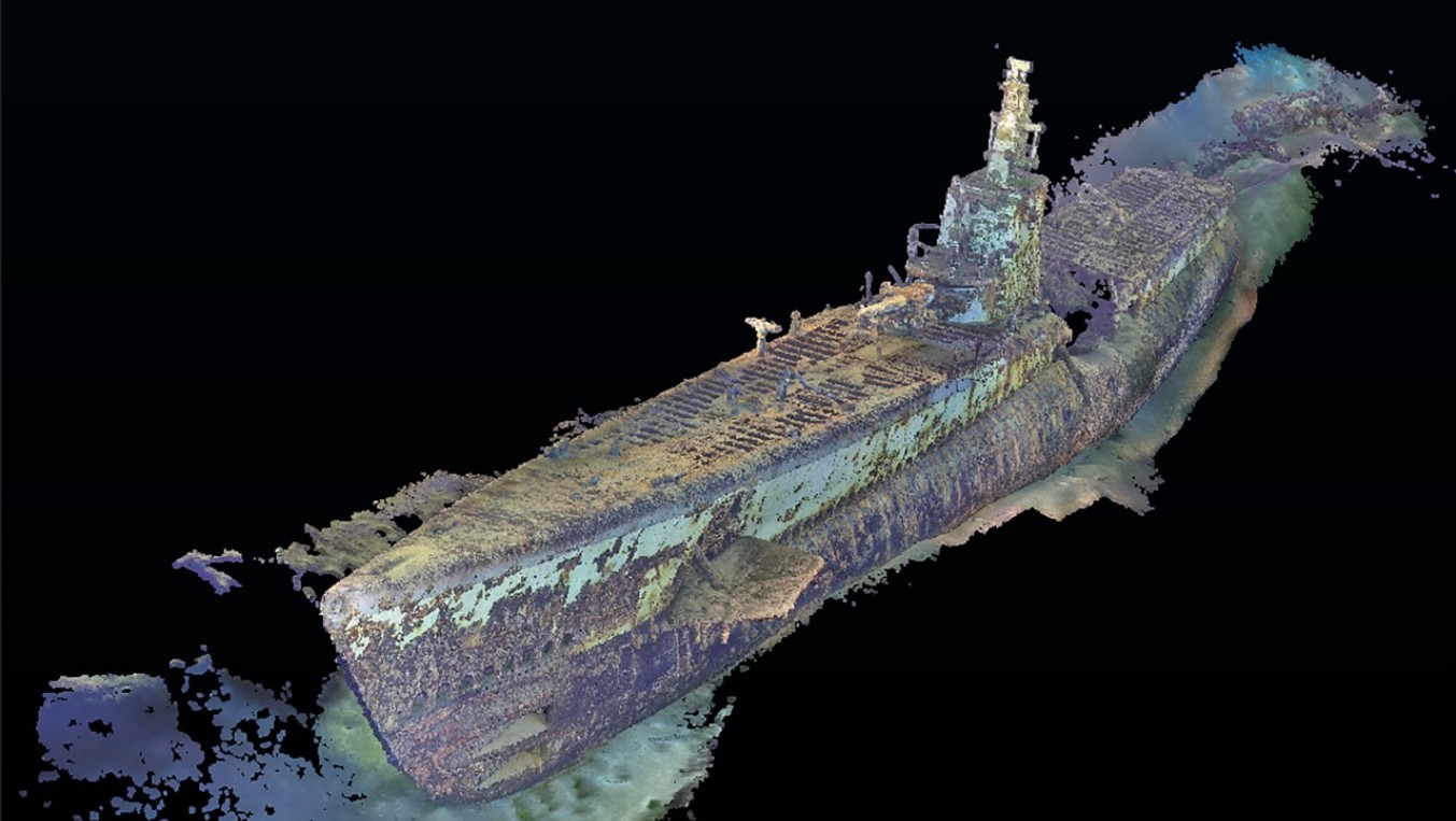 4D model of the wreck of the USS Harder.