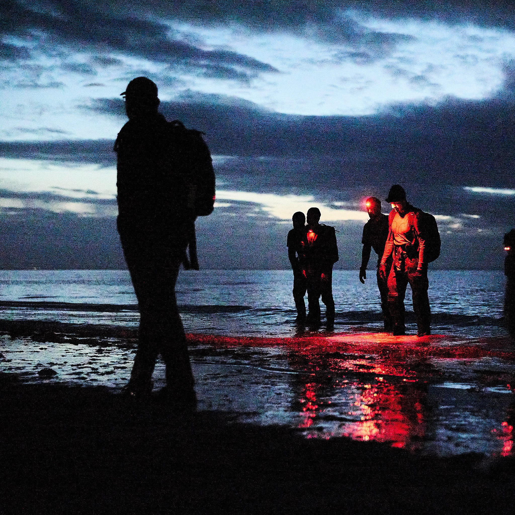 GoRuck Selection candidates working late into the night and into the morning during the first half of the challenge.