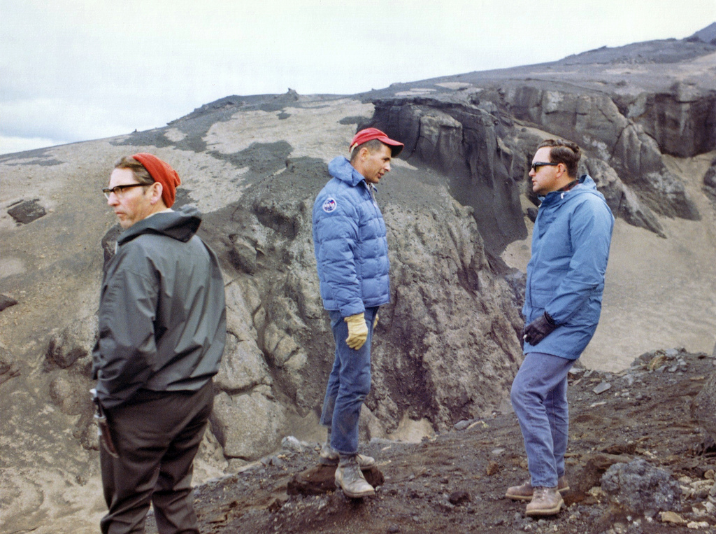 William Anders (center) on a geological research trip in 1967 as part of the Apollo program. (photo courtesy the Exploration Museum/NASA)