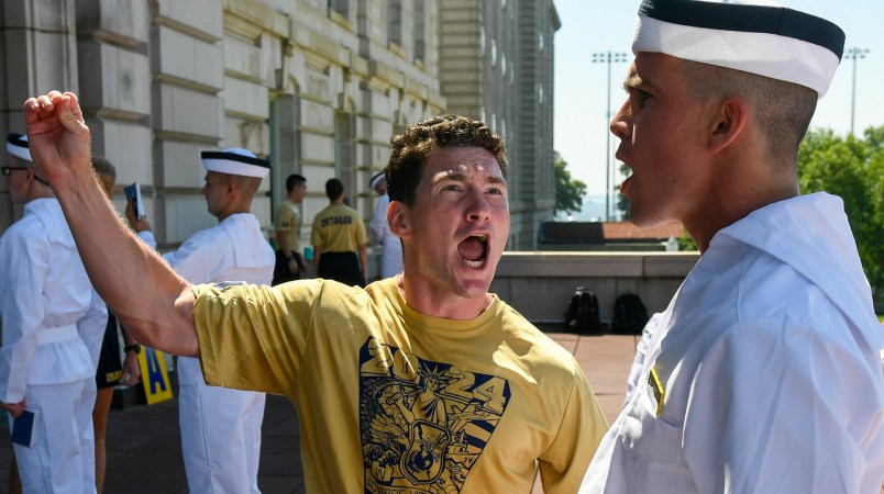 U.S. Naval and Air Force Academies hold ‘I-Day’ for new classes with plenty of yelling