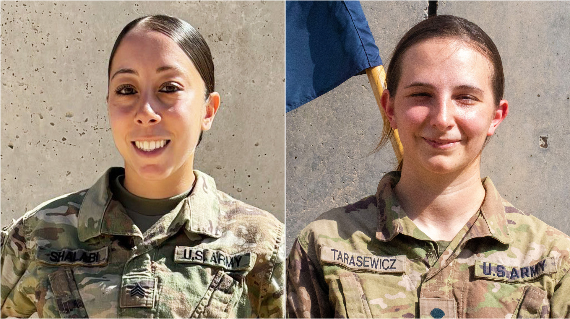 Army Sgt. Lauren Shalabi andSpc. Heather Tarasewicz