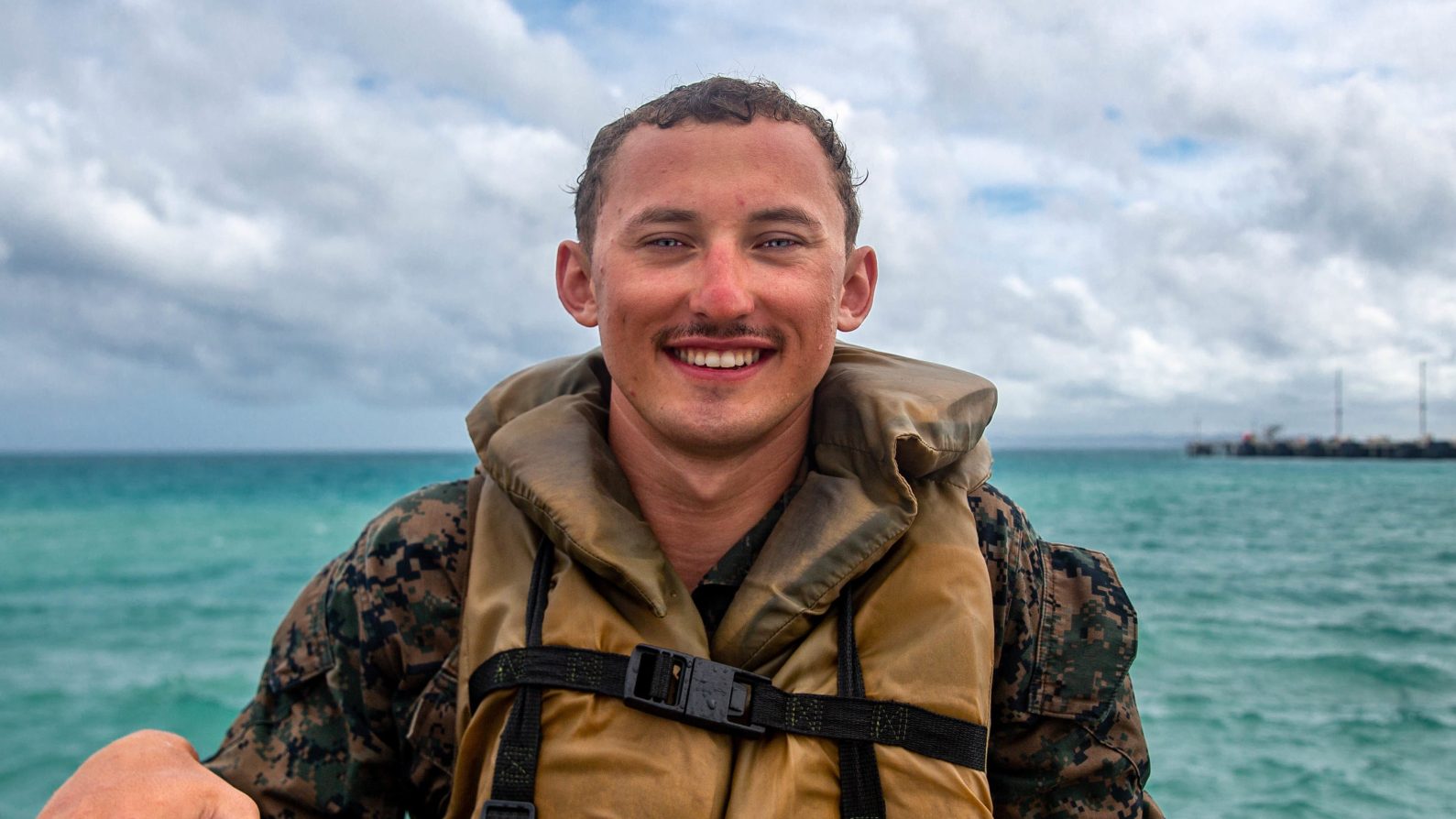 U.S. Marine Corps Sgt. Jerry Betzold, with 3rd Battalion, 4th Marine Regiment, 3rd Marine Division, trains in a coxswain course at White Beach Naval Facility, Okinawa, Japan, May 27, 2021. Betzold is a Avone, Ind. native. “This course allows for us to maintain our readiness for small boat handling tactics with Combat Rubber Raiding Crafts, and to be able to raid beach landing sites effectively and swiftly.” Trainings like these allow Marines to continually develop their maritime skillset to ensure III Marine Expeditionary Force remains a ready force in the Indo-Pacific. (U.S. Marine Corps photo by Cpl. Sarah Marshall)