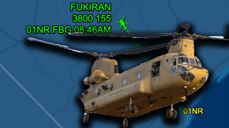 An Army CH-47 Chinook chose an in-flight call sign of "FUKIRAN" for their flight.