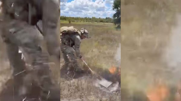Firefighter Flapper Soldiers reimagine Battle Drill 1 against brush fires