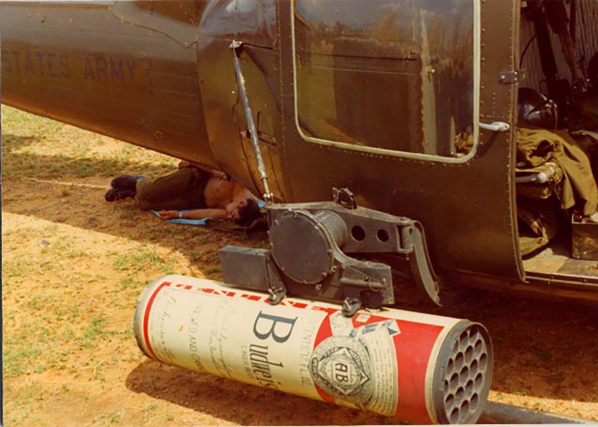 The Budweiser themed rocket pod that Denny Turner painted. 