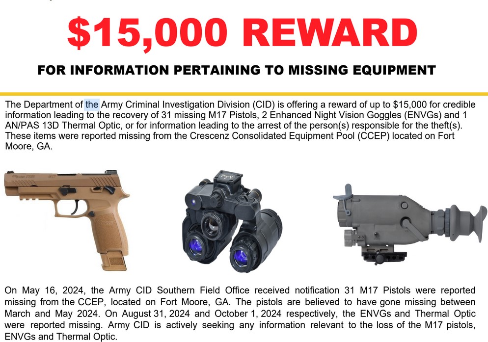 A reward poster for $15,000 dollars.