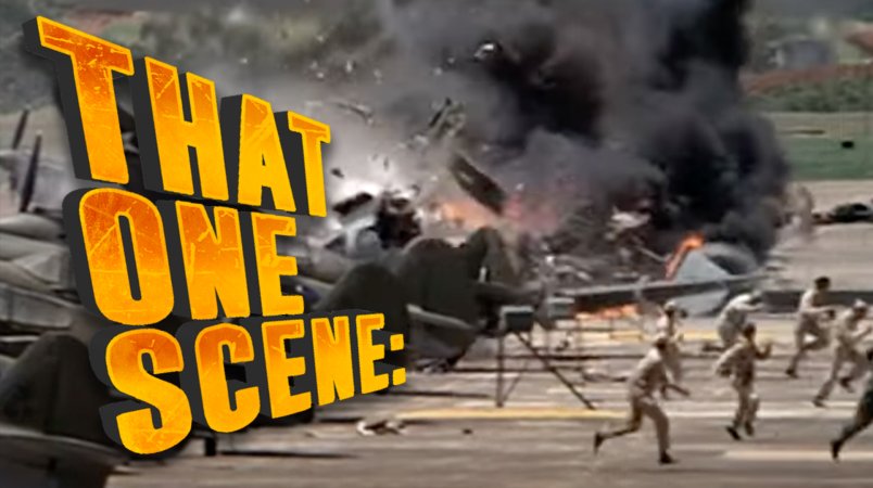 The hit 1970 movie Tora! Tora! Tora! captured a true moment of life and death for the stuntmen on set when a remote controlled plane careened towards a crowd during filming.