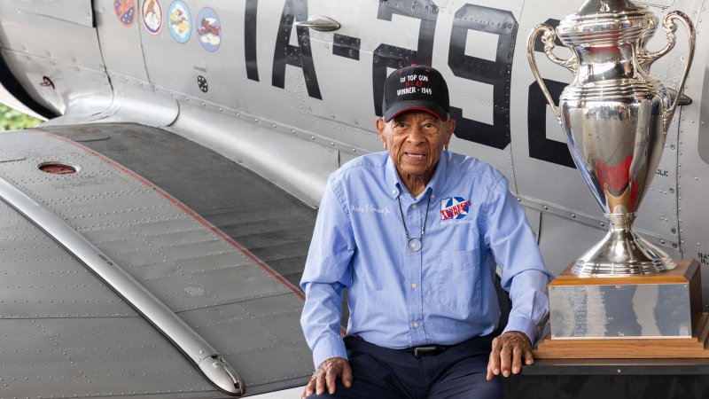 Tuskegee Airman, Lt. Col. Harry Stewart Jr. celebrating his 100th birthday.