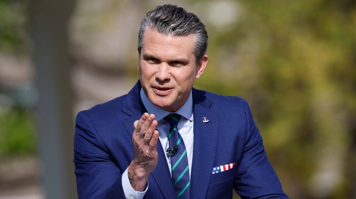 CARLISLE, PENNSYLVANIA - APRIL 23: U.S. Secretary of Defense Pete Hegseth delivers remarks to students, faculty and staff at the U.S. Army War College on April 23, 2025 in Carlisle, Pennsylvania. The visit comes amid controversy following reports that Hegseth discussed sensitive military communications in an unsecured Signal chat for the second time with his wife, brother and others. (Photo by Kevin Dietsch/Getty Images)