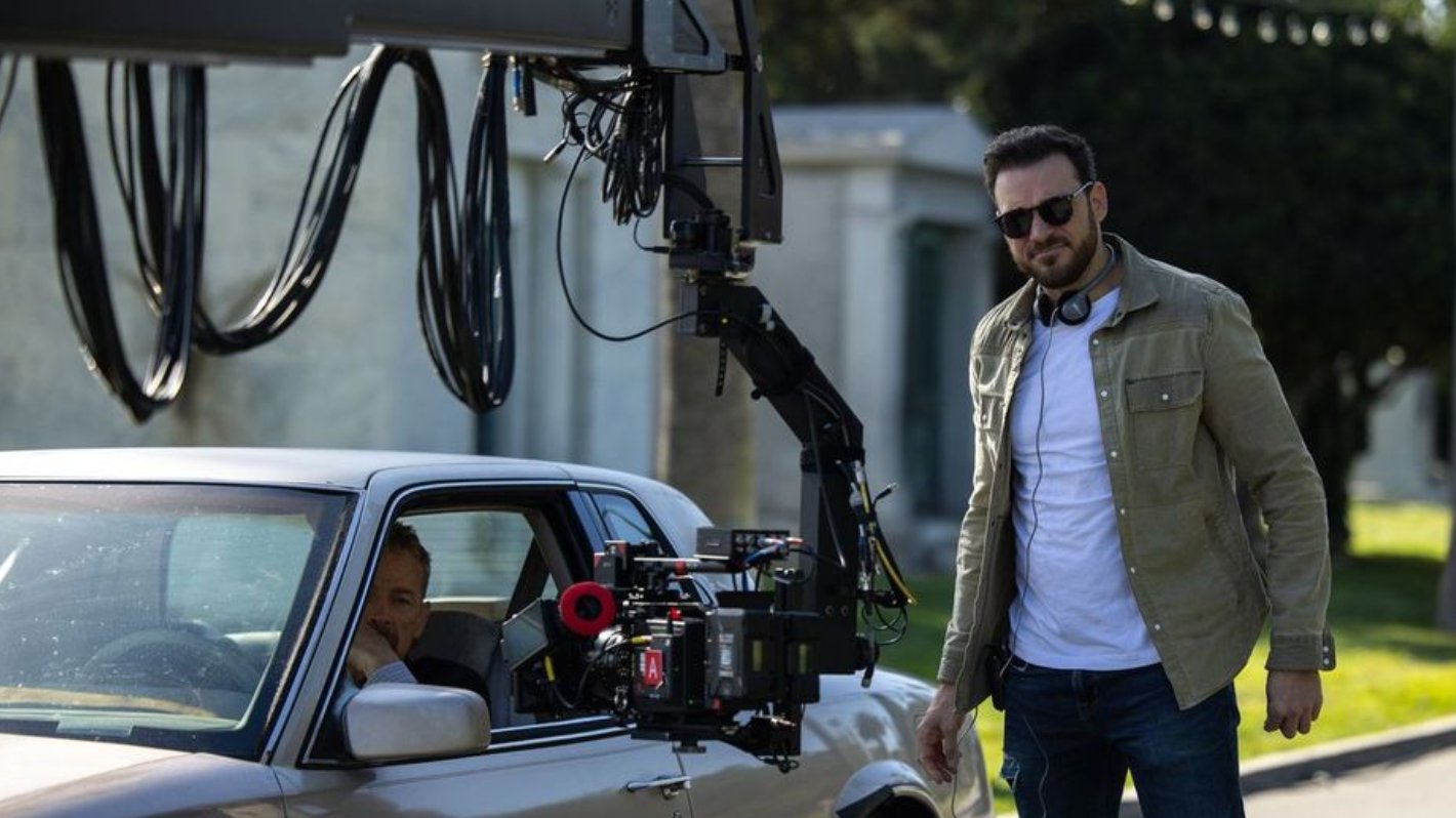 Army veteran Ryan Curtis directing on the set of "Hollywood Grit."