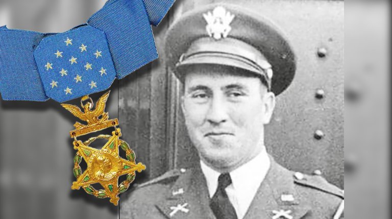 Composite of the Medal of Honor and U.S. Army Capt. Willibald Bianchi.