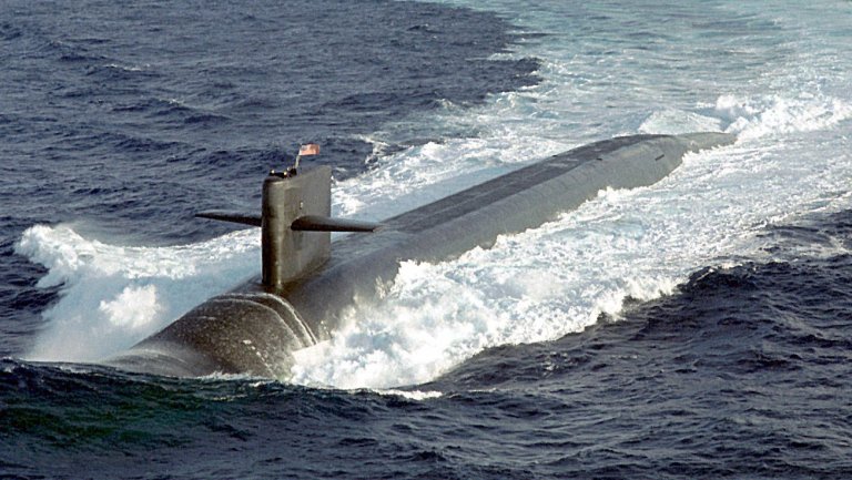 The Navy's nuclear ballistic submarine USS Maine conducts surface navigational operations about 50 miles south of Puerto Rico. U.S. Strategic Command is working with the Navy to develop a replacement for the Ohio-class submarine fleet to ensure a continued strong nuclear deterrence into the future. U.S. Navy photo