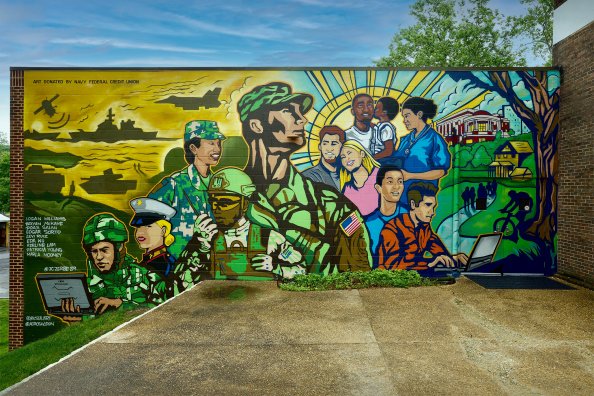 Art donated by Navy Federal Credit Union. Photo by Cade Martin.