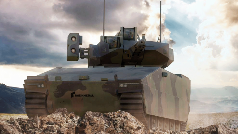 A XM30 Bradley replacement illustration showing a concept of the vehicle.