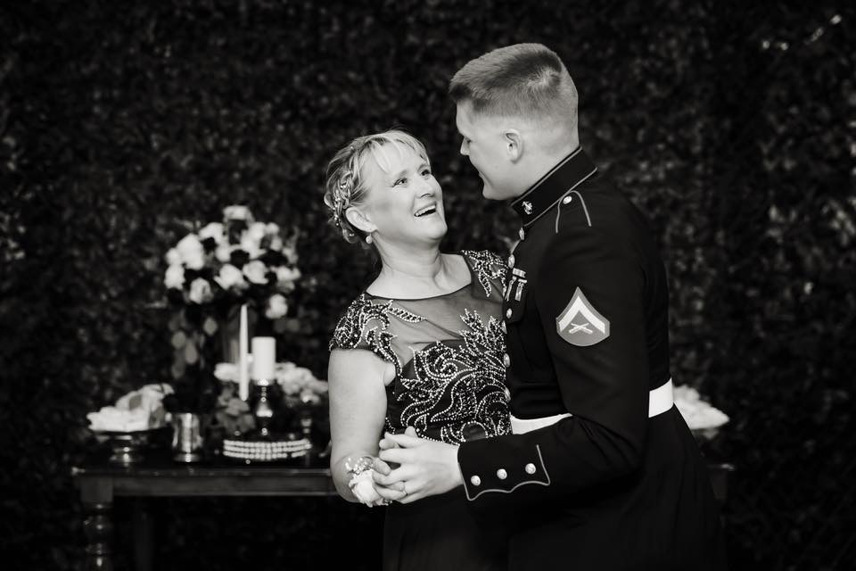 Marie and Gordon Reed during the mother-son dance at his wedding in 2018. Marie says she's had to submit a Freedom of Information Act request to get answers about her son's death.