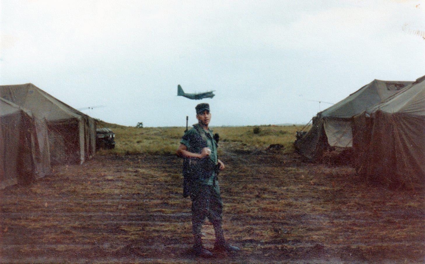 Steven Price during a deployment to Puerto Lempira, Honduras in 1983, during his time stationed in Panama.