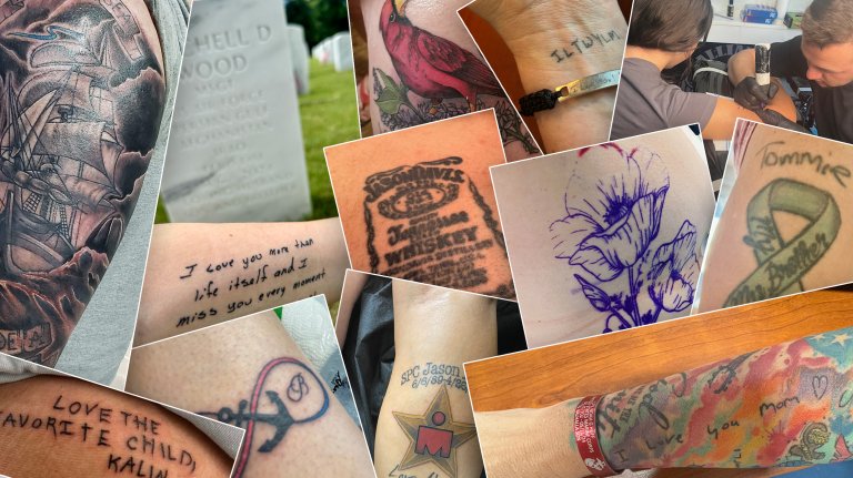 Memorial tattoos.