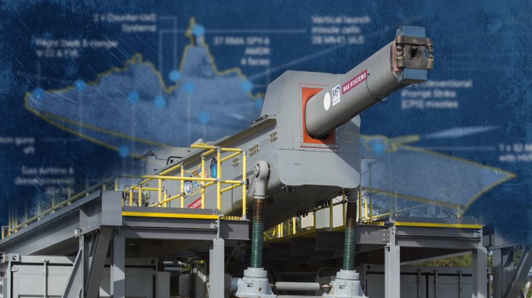 The Navy has released this rendering of the new battleships announced by President Donald Trump, which feature a railgun.