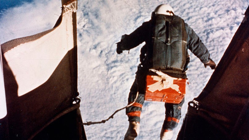 When the Air Force had a guy jump from the edge of space