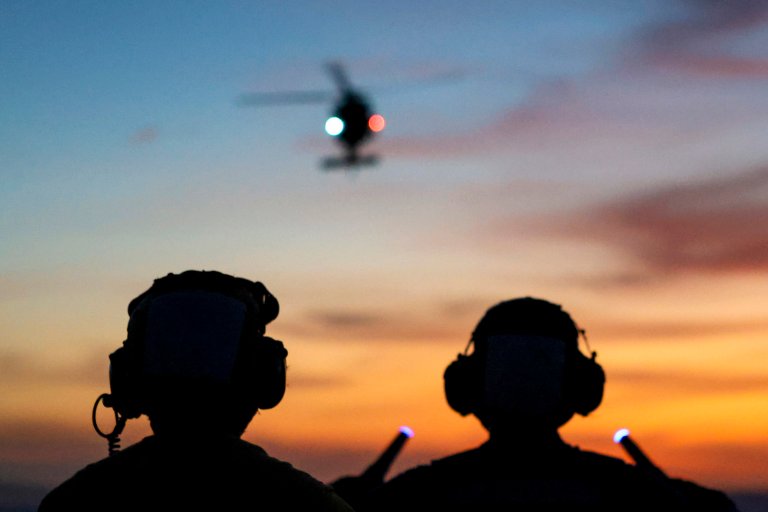 250720-N-MA550-1507 PUERTO PLATA, Dominican Republic (July 20, 2025) An MH-60 Sierra Seahawk helicopter assigned to the “Dragon Whales” of Helicopter Sea Combat Squadron (HSC) 28 prepares to land aboard the Mercy-class hospital ship USNS Comfort (T-AH 20) off the coast of Puerto Plata, Dominican Republic during Continuing Promise 2025, July 20, 2025. Continuing Promise 2025 is the 16th iteration of the U.S. 4th Fleet/U.S. Naval Forces Southern Command-led mission since 2007, which aims to foster goodwill, strengthen existing partnerships with partner nations, and form new partnerships between host nations, non-government organizations, and international organizations. (U.S. Navy photo by Mass Communication Specialist 2nd Class Rylin Paul)