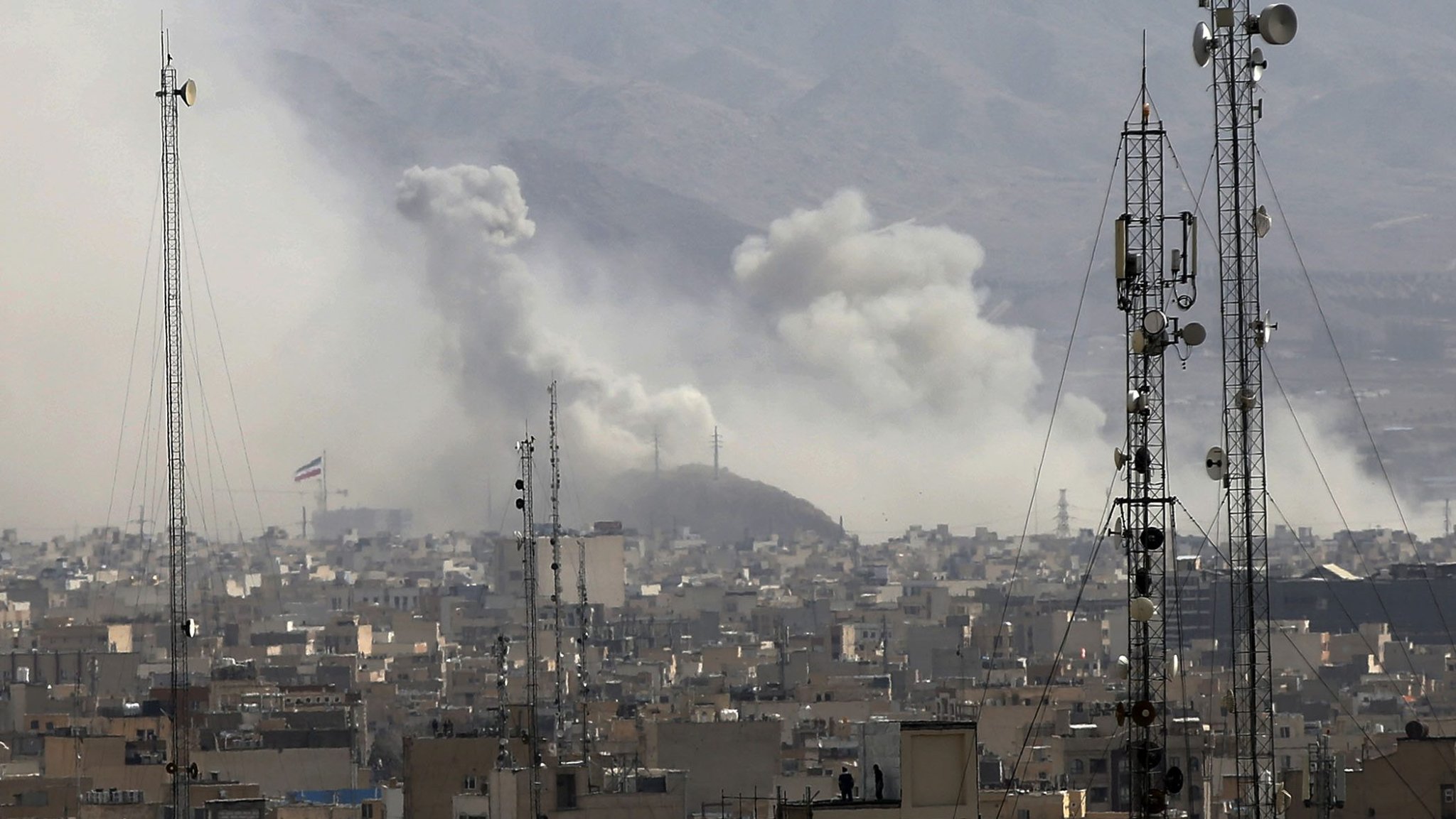 TEHRAN, IRAN - FEBRUARY 28: Smoke rises over the city center after an Israeli army launches 2nd wave of airstrikes on Iran on February 28, 2026. (Photo by Fatemeh Bahrami/Anadolu via Getty Images)