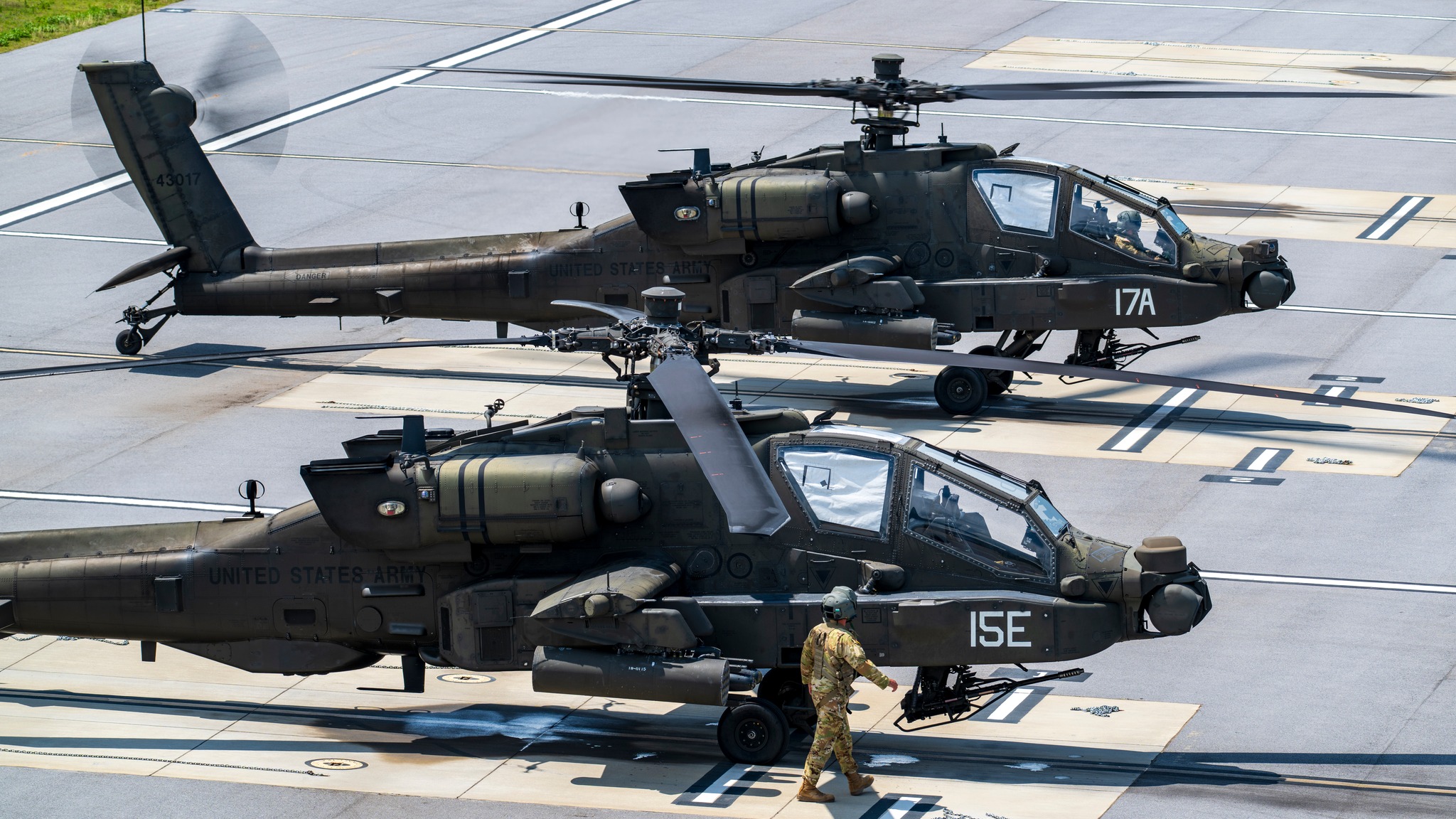 Army AH-64 Apache attack helicopters supported U.S. troops in countless engagements in Iraq and Afghanistan. Now they are shooting down drones.