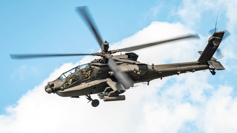 U.S. Soldiers with the 1-151st Attack Reconnaissance Battalion, 59th Aviation Troop Command, South Carolina National Guard, conduct their annual aerial-gunnery qualification table at the Poinsett Range, Sumter, South Carolina, May 22, 2024. Aircrews fired both 30mm rounds and rockets, the training allowed Soldiers to sharpen their armory skills, communication and team work with their assigned AH-64 Apache helicopters. (U.S. Army National Guard photo by Sgt. Tim Andrews)
