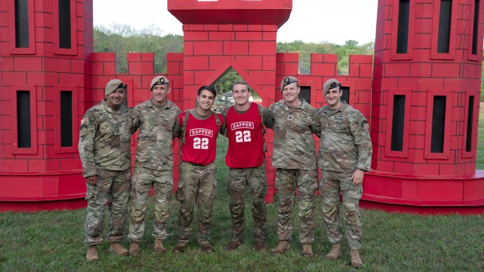 1st Lts. Christopher Barrett and Bryce Sullenger, from the 75th Ranger Regiment, were the winners of this year's Best Sapper competition.