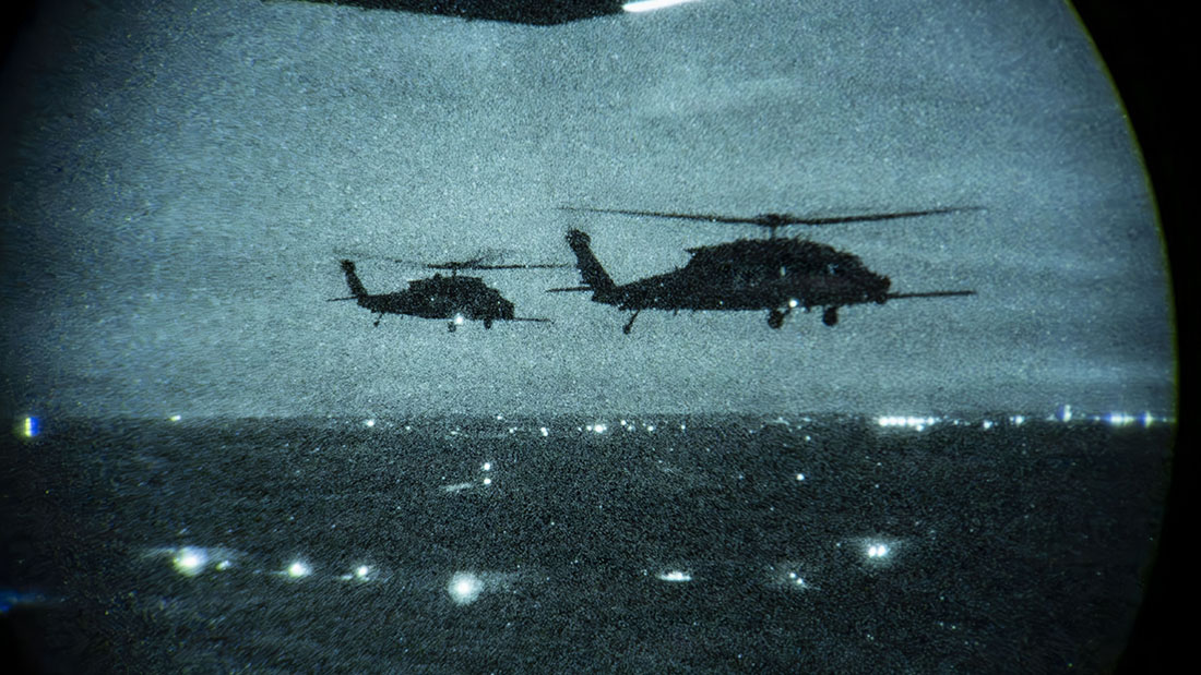 U.S. Army MH-60M Black Hawks assigned to the 160th Special Operations Aviation Regiment (Airborne) fly in formation during a helicopter air-to-air refueling exercise above the Southeastern United States, Jan. 23, 2026. Air to air refueling extends a helicopter’s non-stop flight distance, a capability necessary for joint special operations missions far from established airfields and logistical support. These exercises demonstrate the 1 SOW’s ability to project specialized airpower whenever and wherever needed. (U.S. Air Force photo by Airman 1st Class Isabel Tanner)