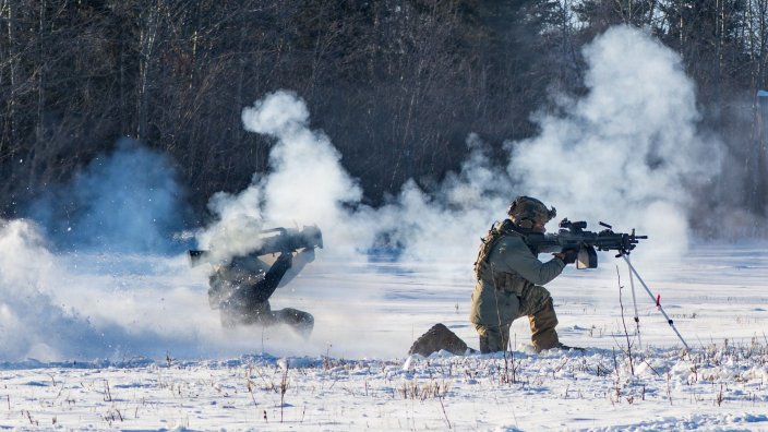 Header Image: U.S. Marine Raiders assigned to Marine Forces Special Operations Command conduct live-fire training during Arctic Edge 2026 (AE26) on Fort Greely, Alaska, Feb. 21, 2026. AE26 is a NORAD and U.S. Northern Command-led homeland defense exercise designed to improve readiness, demonstrate capabilities, and enhance Joint and Allied Force interoperability in the Arctic. (U.S. Navy photo by Mass Communication Specialist 1st Class Trey Hutcheson)  
