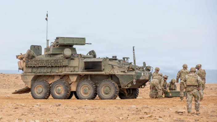 Image:  U.S. Soldiers assigned to Charlie Battery, 5th Battalion, 4th Air Defense Artillery Regiment prepare a stinger missile for launch from an AN/TWQ-1 Avenger Air Defense System during African Lion 26 at Cap Draa, Tan-Tan, Morocco, May 1, 2026. The training advanced the unit’s ability to provide low-altitude air defense, disseminate early warning, and engage aerial threats with Stinger missiles, while integrating experimental tactics for unmanned aerial system defense alongside U.S. and multinational partners to advance collective air defense readiness and regional security. AL26 is U.S. Africa Command's largest annual joint exercise, designed to strengthen collective security capabilities of the U.S., African nations and global allies. Led by U.S. Army Southern European Task Force, Africa (SETAF-AF) from April 20 to May 8, 2026, and hosted in Ghana, Morocco, Senegal and Tunisia, AL26 involves over 5,600 personnel from more than 40 nations, using innovation to drive partner-led regional security. (U.S. Army photo by Pfc. Hazel Torres)