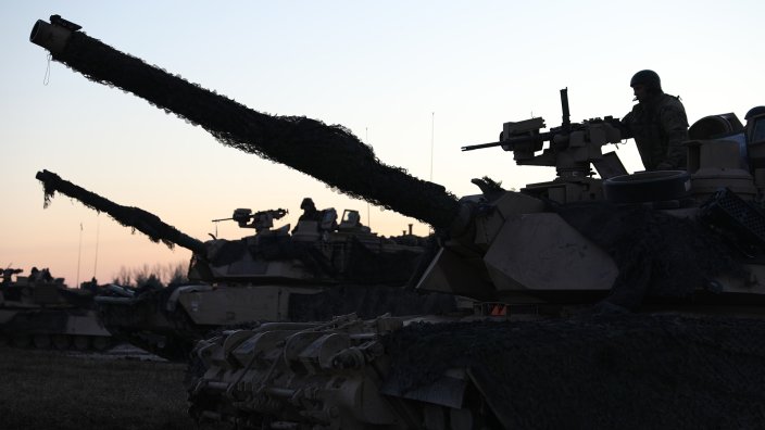 Soldiers with the 2nd Armored Brigade Combat Team, 1st Cavalry Division, shown in this January 2020 photo, were already in Poland when the Defense Department canceled their unit’s deployment.