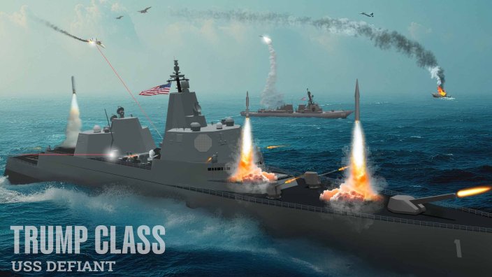 Graphic of the planned Trump-class battleship.