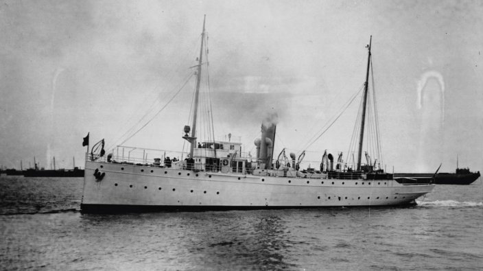 The USCGC Tampa at sea in 1912, when it was originally a Revenue Service Cutter named Miami.  Coast Guard photo.